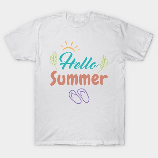 Good Bye School Hello Summer, End of School Year, Teacher & Student Cute Summer Gift T-Shirt by EleganceSpace